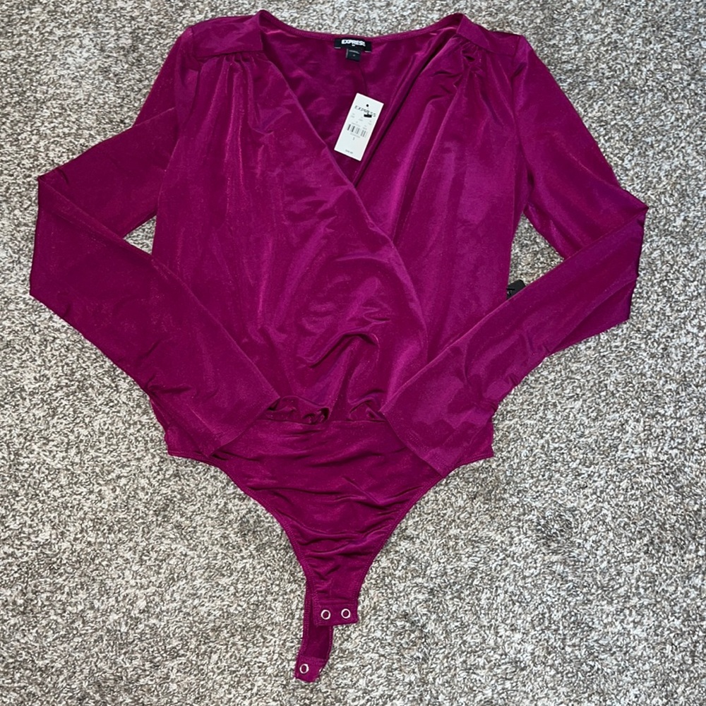 Fuchsia thong body suit